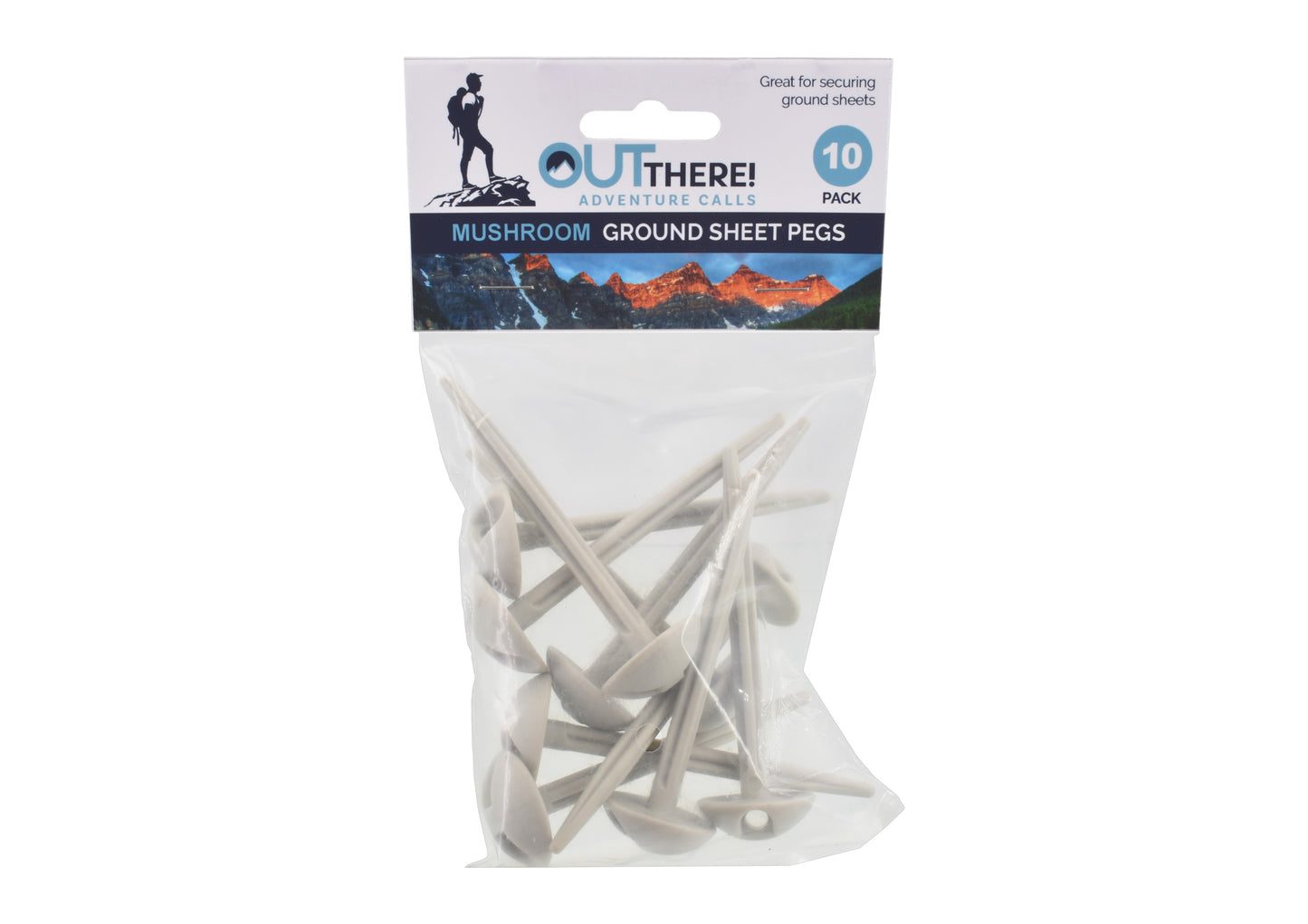 Sardines de tente 9cm résistantes en forme de champignon pour un camping sécurisé - lot de 10