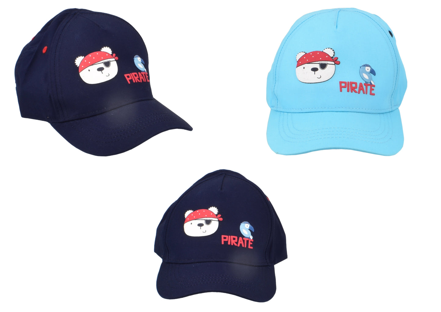 Adorable Casquette de Baseball en Coton pour Enfant Motif Ours Pirate