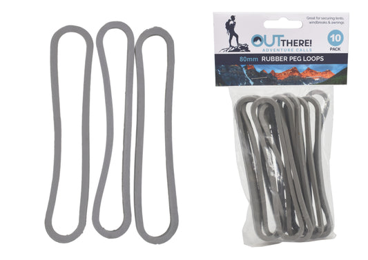 Get Organized with 10pc Rubber Peg Loops 80mm | Versatile Storage Solution