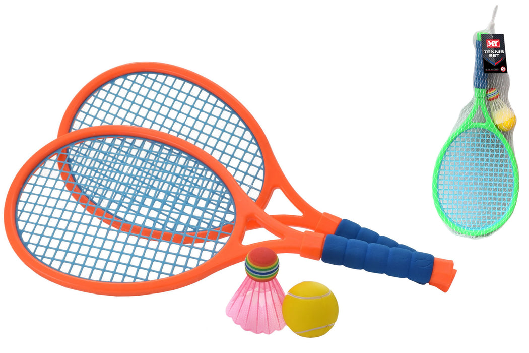 Get Active with Our 2 Player Junior Neon Colour Tennis Set