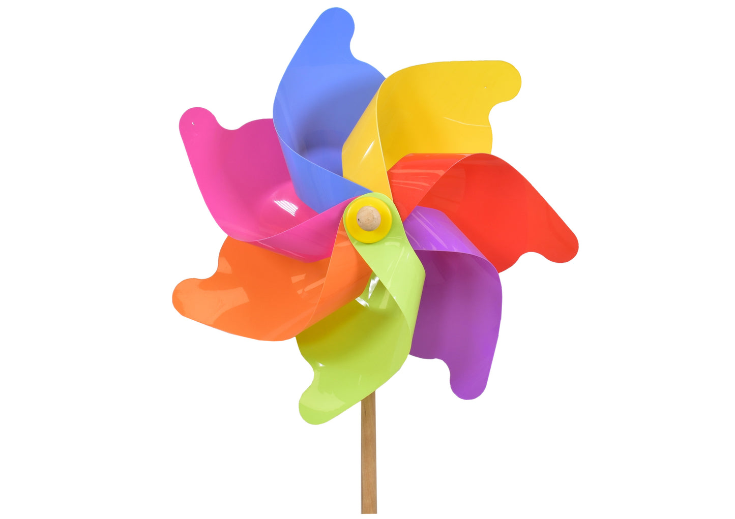 Colorful 30cm Solid Rainbow Windmill | Vibrant Garden Decor