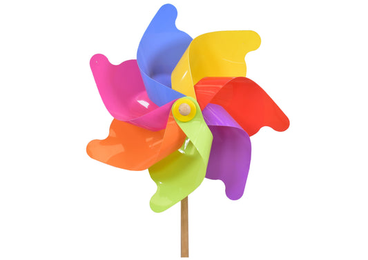 Éolienne Arc-en-Ciel Solide 30 cm Colorée | Décoration de Jardin Vibrante