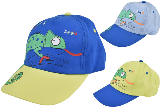 Adorable casquette de baseball pour enfant motif lézard | 52 cm | 3 coloris assortis