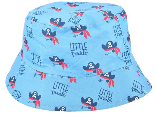 Adorable Child's Pirate Print Reversible Bucket Hat 54cm - Perfect for Playtime Adventures