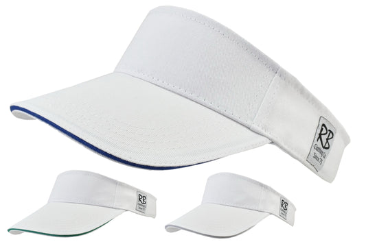 Visière confortable en coton blanc | 58 cm | Protection solaire élégante