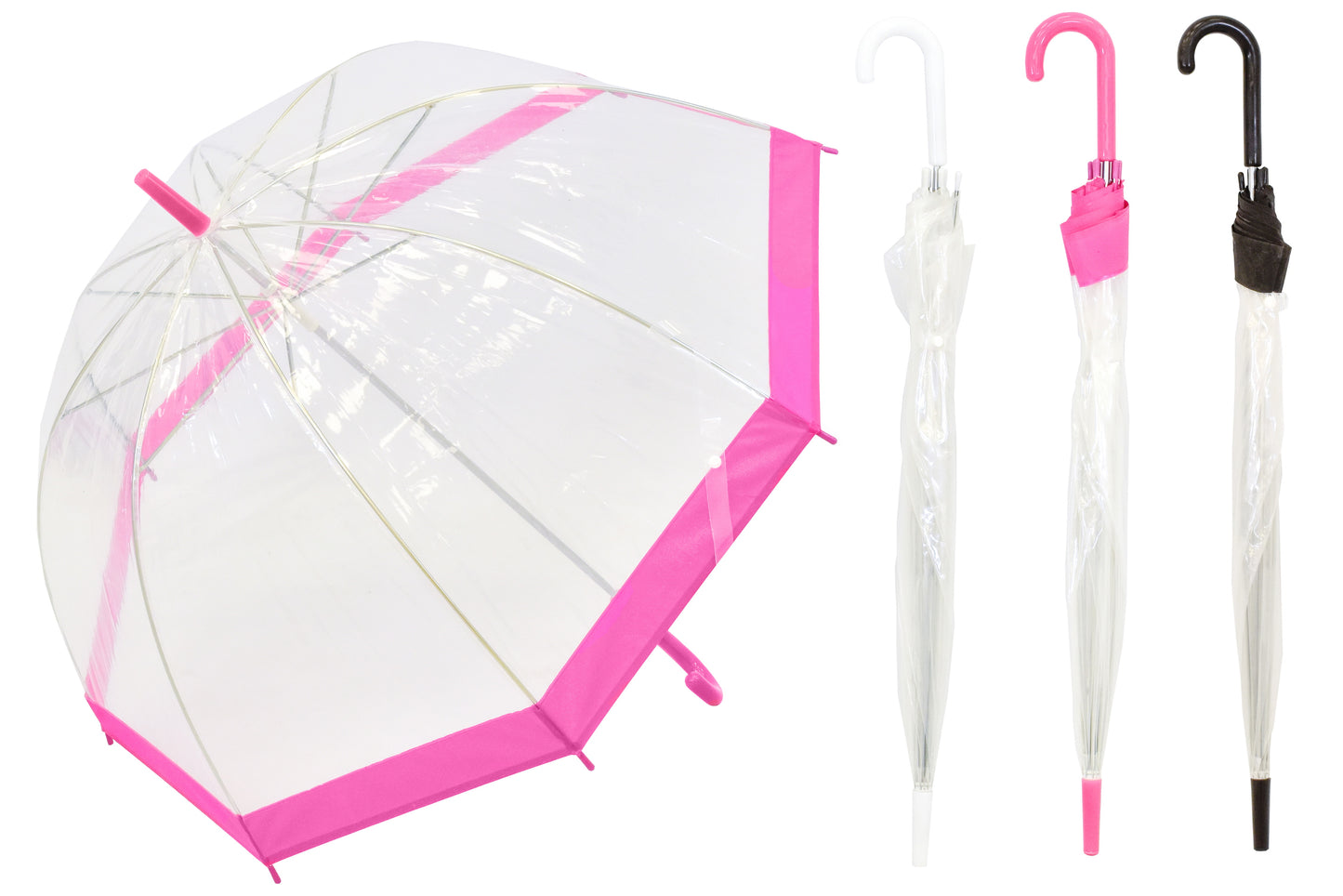 Parapluie Transparent 58cm Tendance | Accessoire de Pluie Élégant