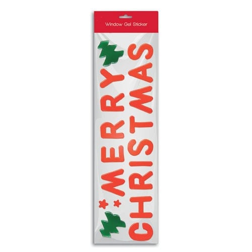 Autocollants en gel Joyeux Noël Décorations de fenêtre