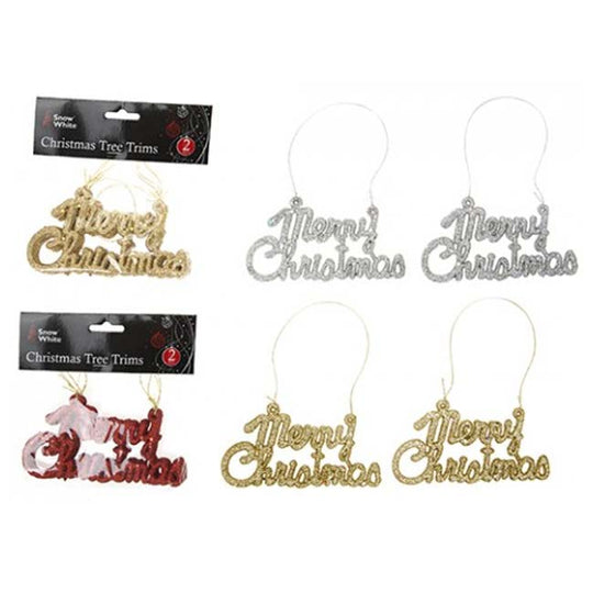 Merry Christmas Hanging Tree Decoration 1 Supplied