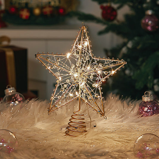 Jewelled Tree topper star Gold or Silver