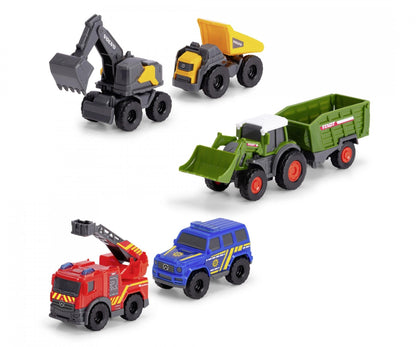 Dickie Micro City Team Vehicles, 6pcs