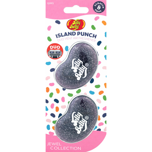 JELLY BELLY ISLAND PUNCH MINI AIR FRESHENER 2 x 14g