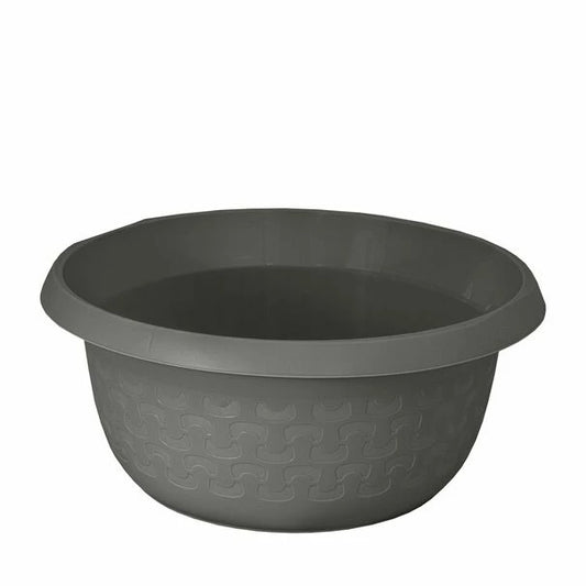 Round plastic bowl Branq Cotton grey