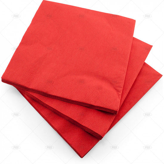 Serviettes 3 plis rouge 40cm 20 pièces/12 PPS ECO