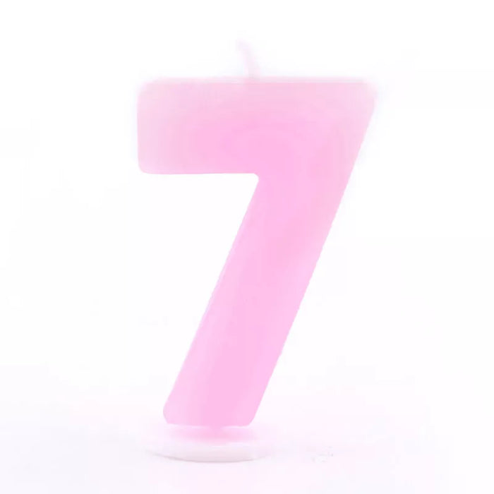 PINK NUMBERS BIRTHDAY CANDLES NUMBER 7