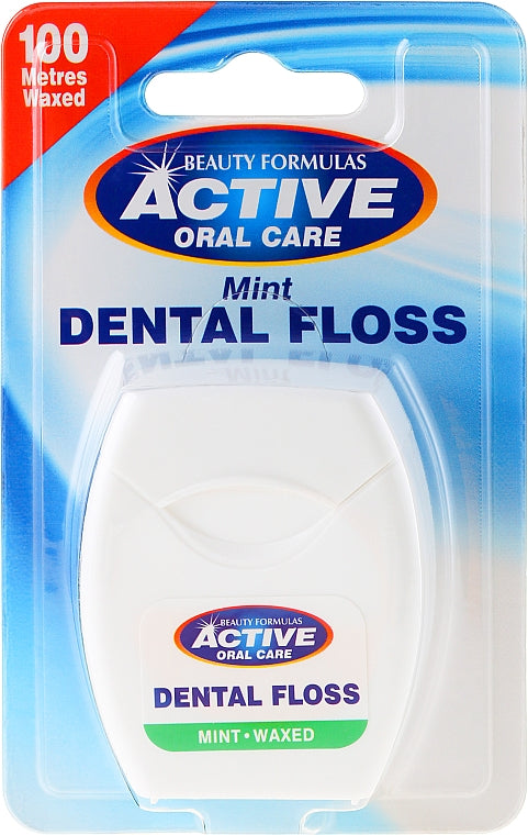 Beauty Formulas Active Dental Floss Mint Waxed 100m X 1