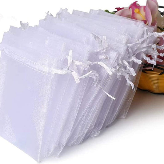 WHITE ORGANZA BAG