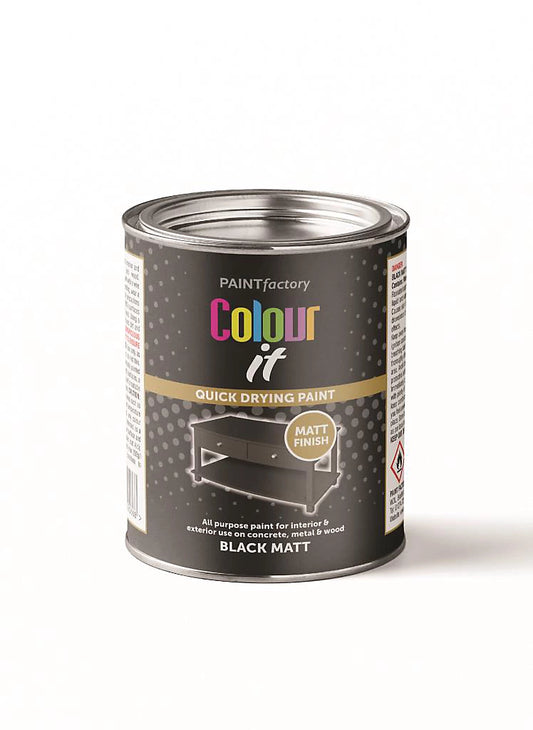 USINE DE PEINTURE COLOREZ-LA EN NOIR MAT FINITION MATE 300ml