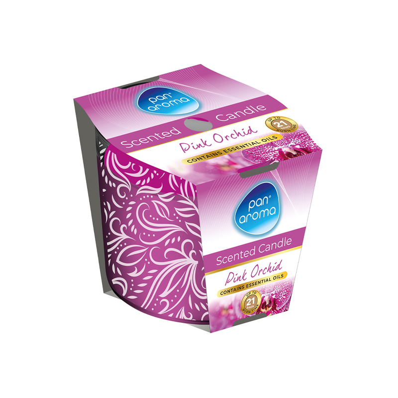 Bougie décorative parfumée PanAroma Orchidée rose 85g