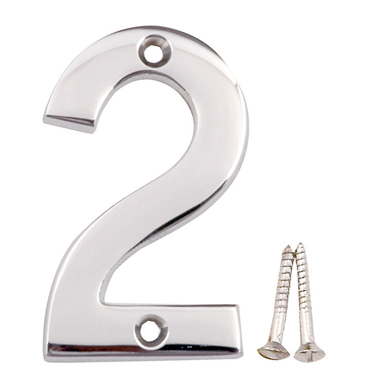 No. 2, 75mm Numerals, Chromed Brass