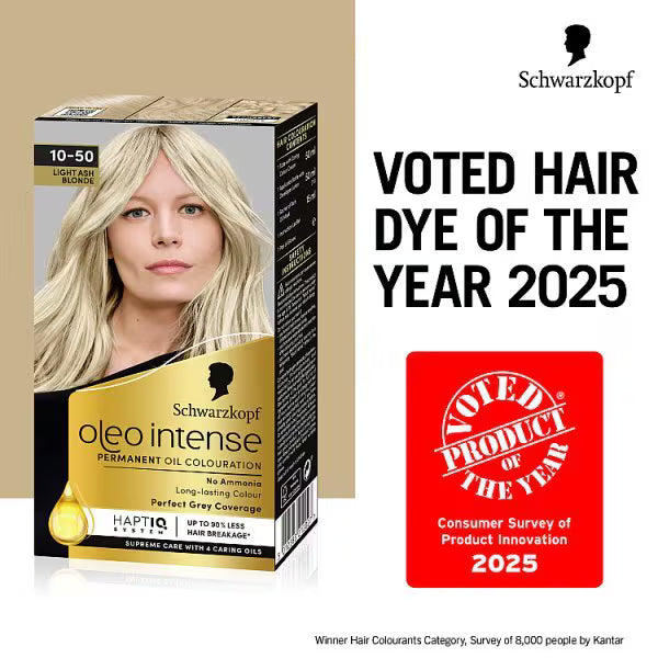 Schwarzkopf Oleo Intense Ash Blonde Permanent Hair Dye 10-50