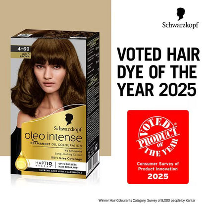 Schwarzkopf Oleo Intense Coloration Permanente Châtain Doré 4-60