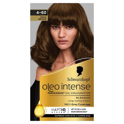 Schwarzkopf Oleo Intense Coloration Permanente Châtain Doré 4-60