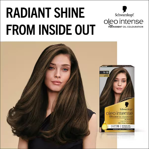 Schwarzkopf Oleo Intense Light Brown Permanent Hair Dye 5-10