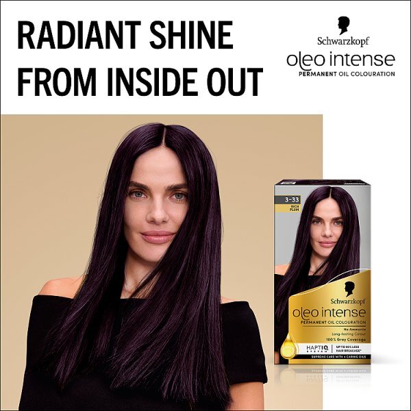 Schwarzkopf Oleo Intense Rich Plum Permanent Hair Dye 3-33