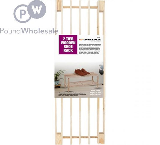 2 Tier Wooden Shoe Rack Organize Your Footwear in Style