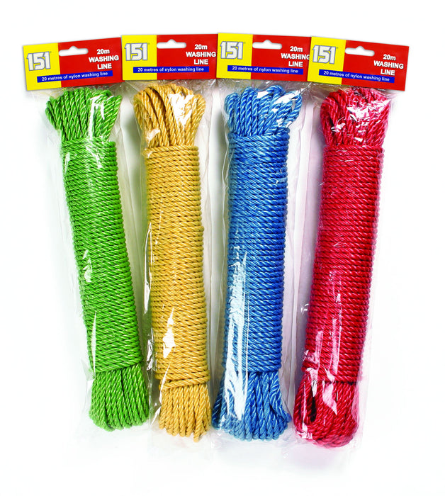 Washing Line 20m - Assorted Colour