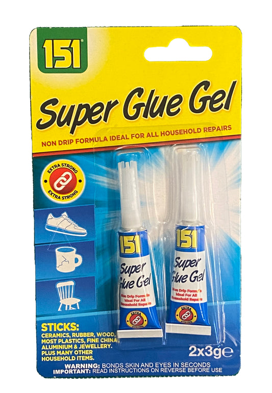 Lot de 2 tubes de super glue gel 3g (151)
