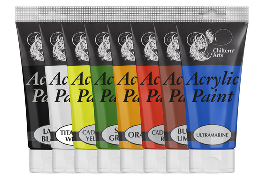 Tube de peinture acrylique 120ml couleurs assorties
