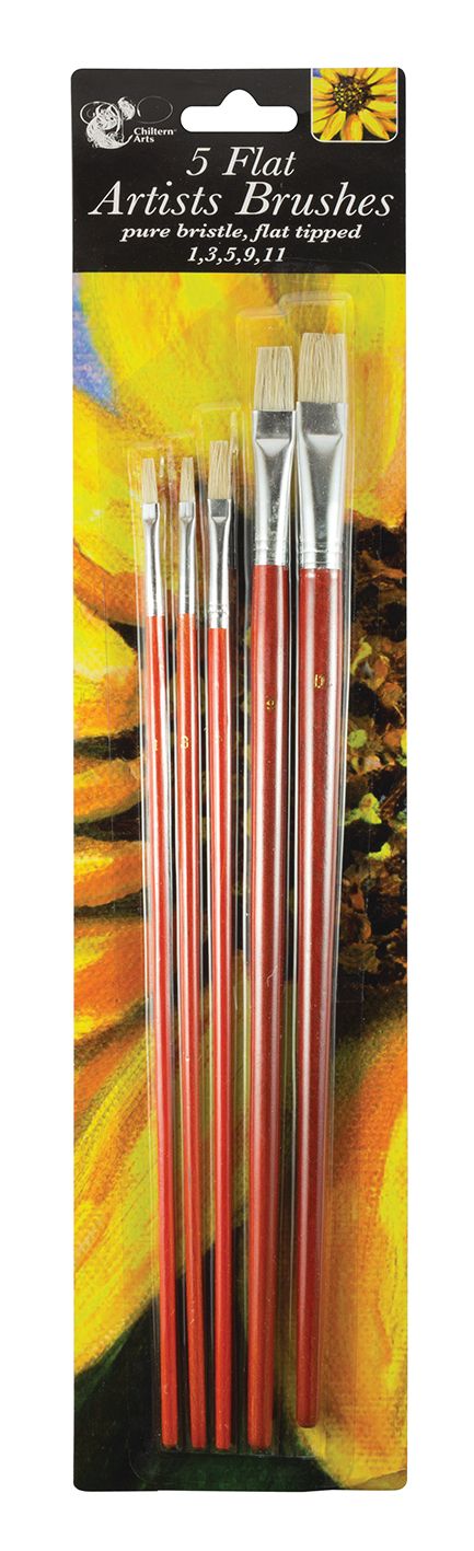 Artist Brush Flat Head 5pk