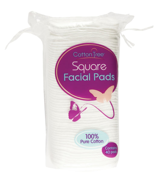 40 Pack Square Cotton Wool Facial Pads