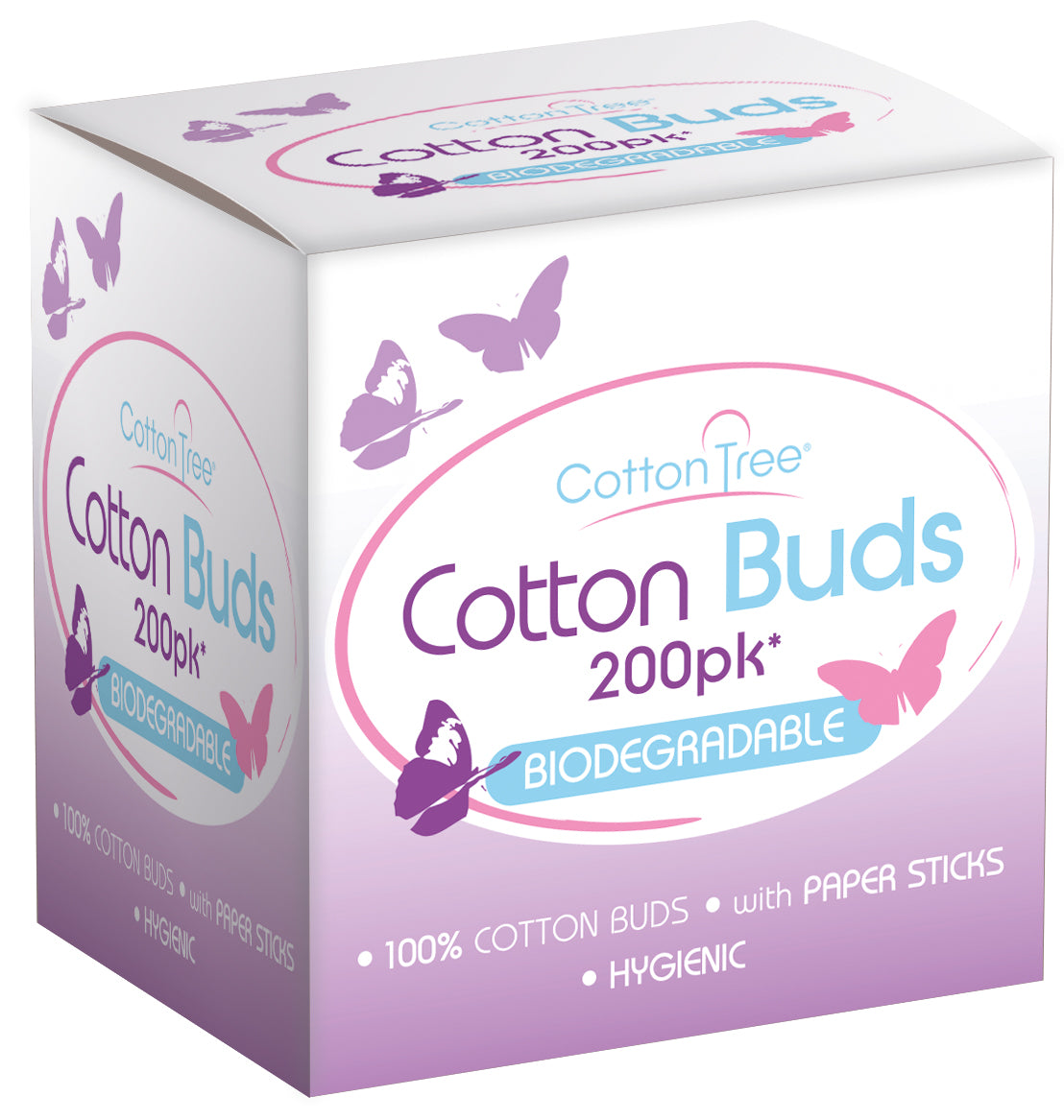 Cotton Buds Paper Stick 200pk