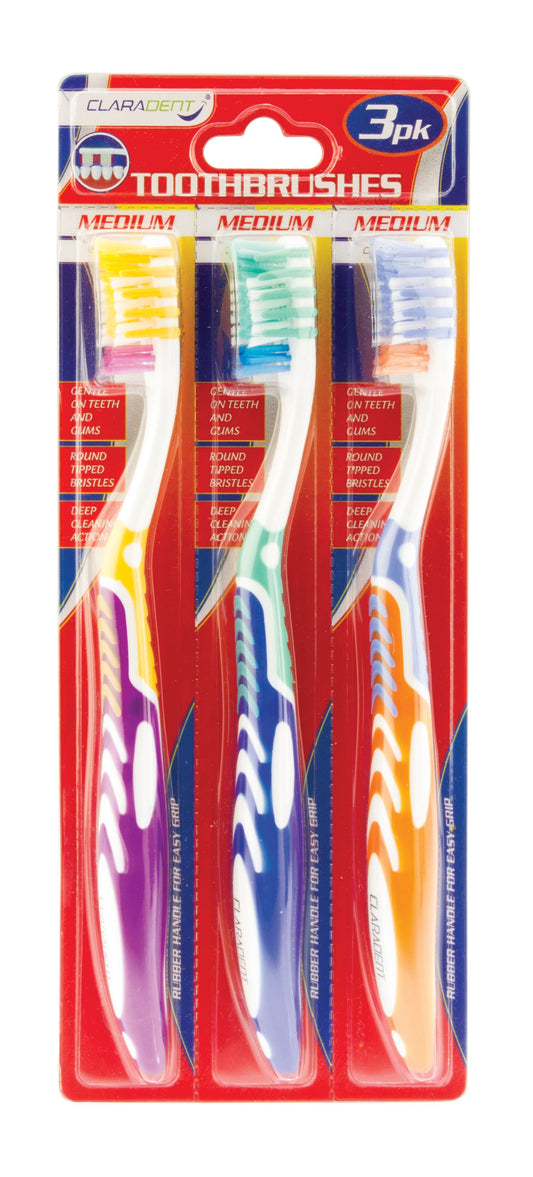 Brosse à dents adulte, lot de 3
