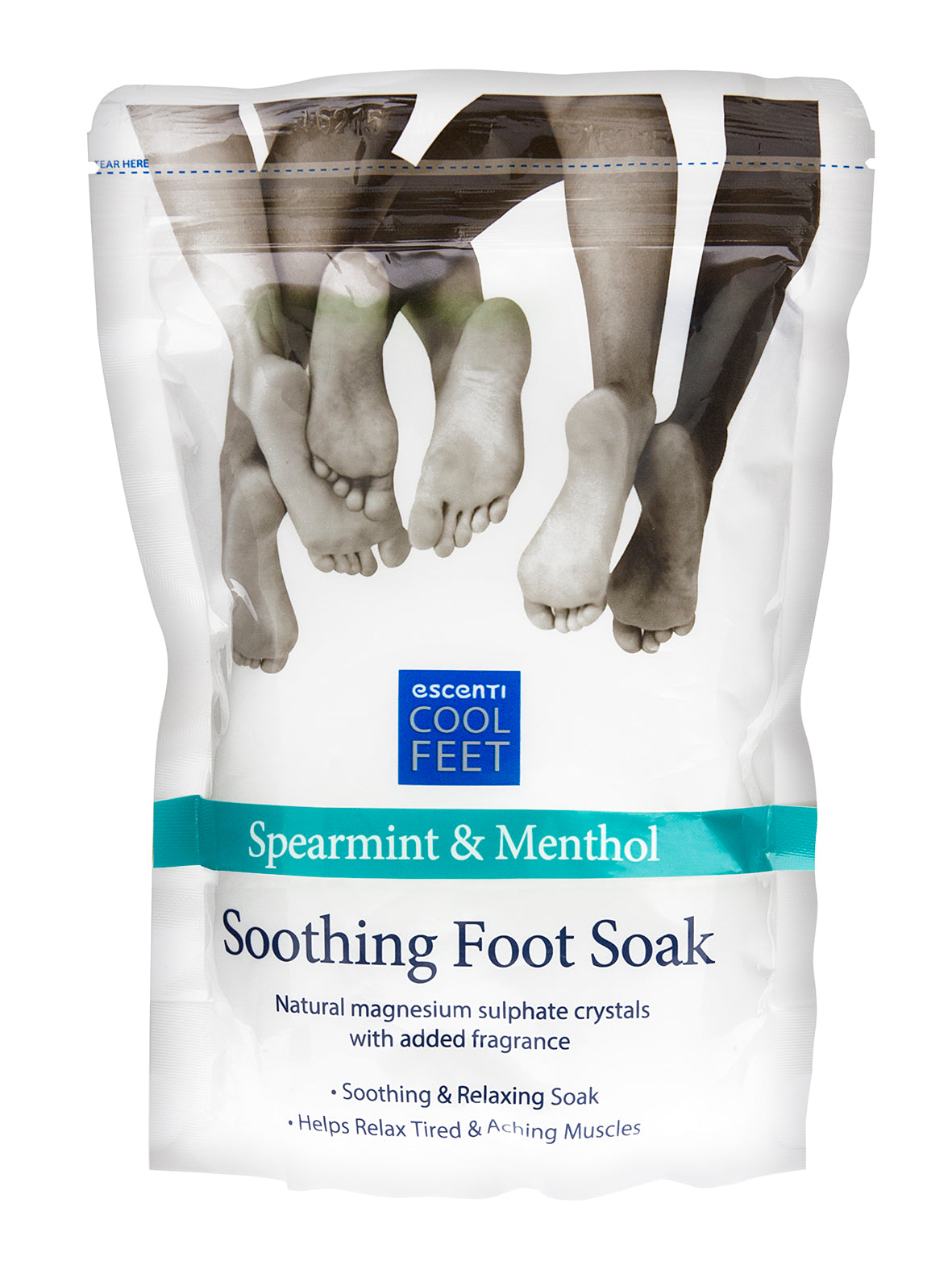 Escenti Cool Feet Bain de Pieds Apaisant Menthe Poivrée & Menthol 450g