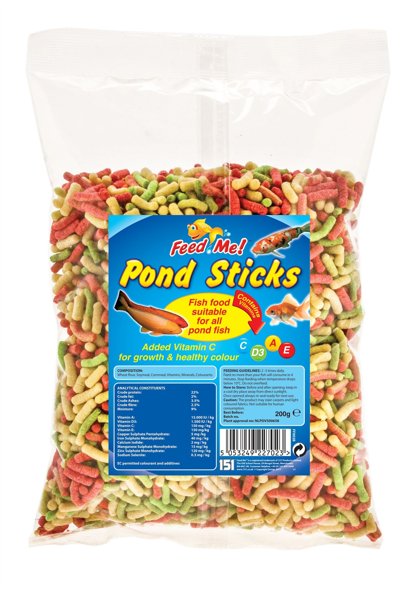 Pond Food Variety Sticks 200g