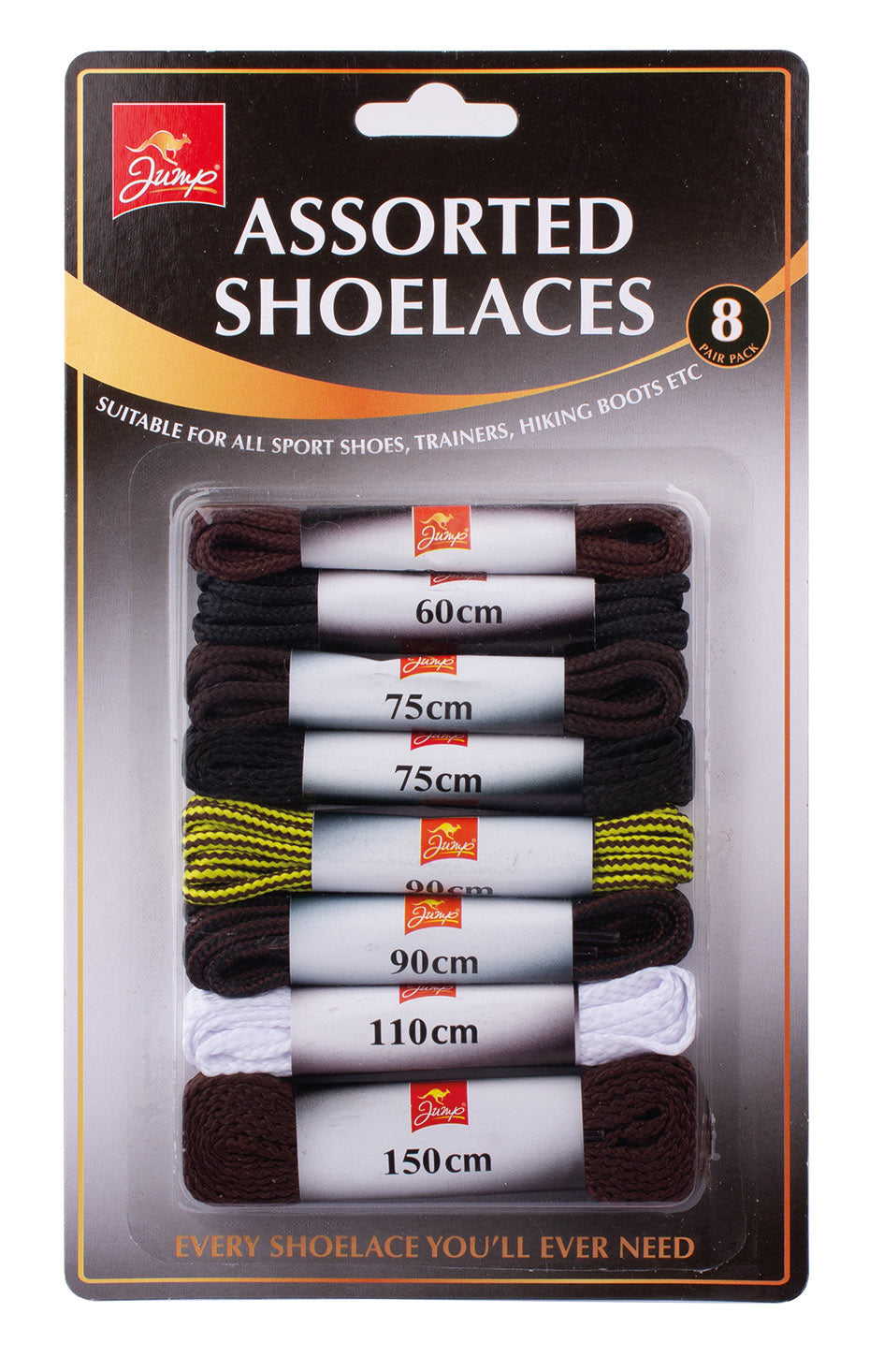 Lacets assortis – Paquet de 8