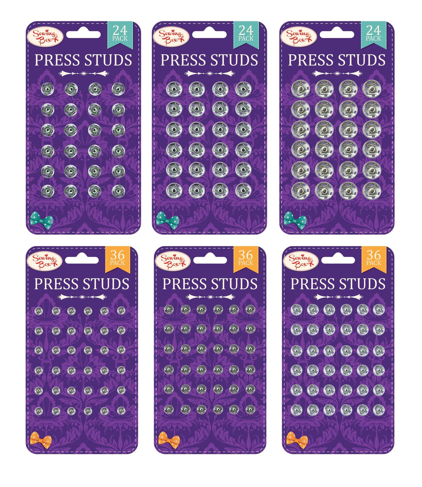 Sewing Box Press Studs Assorted 1 supplied