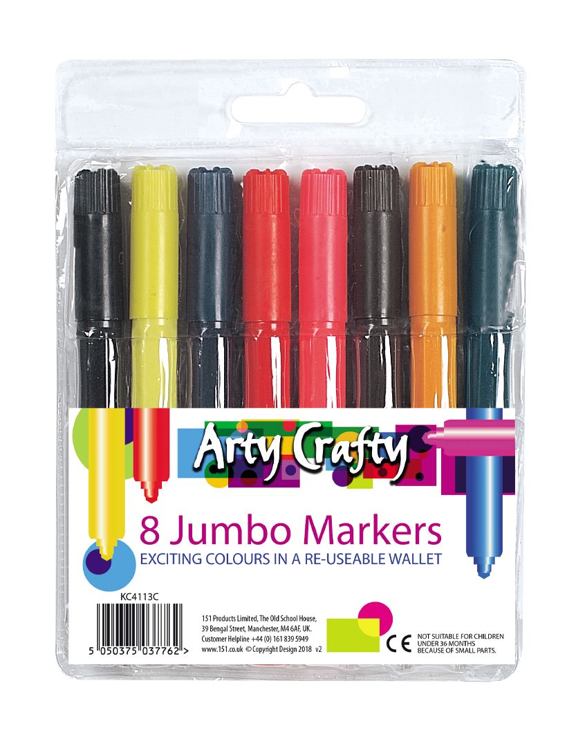 Marqueurs Jumbo, paquet de 8