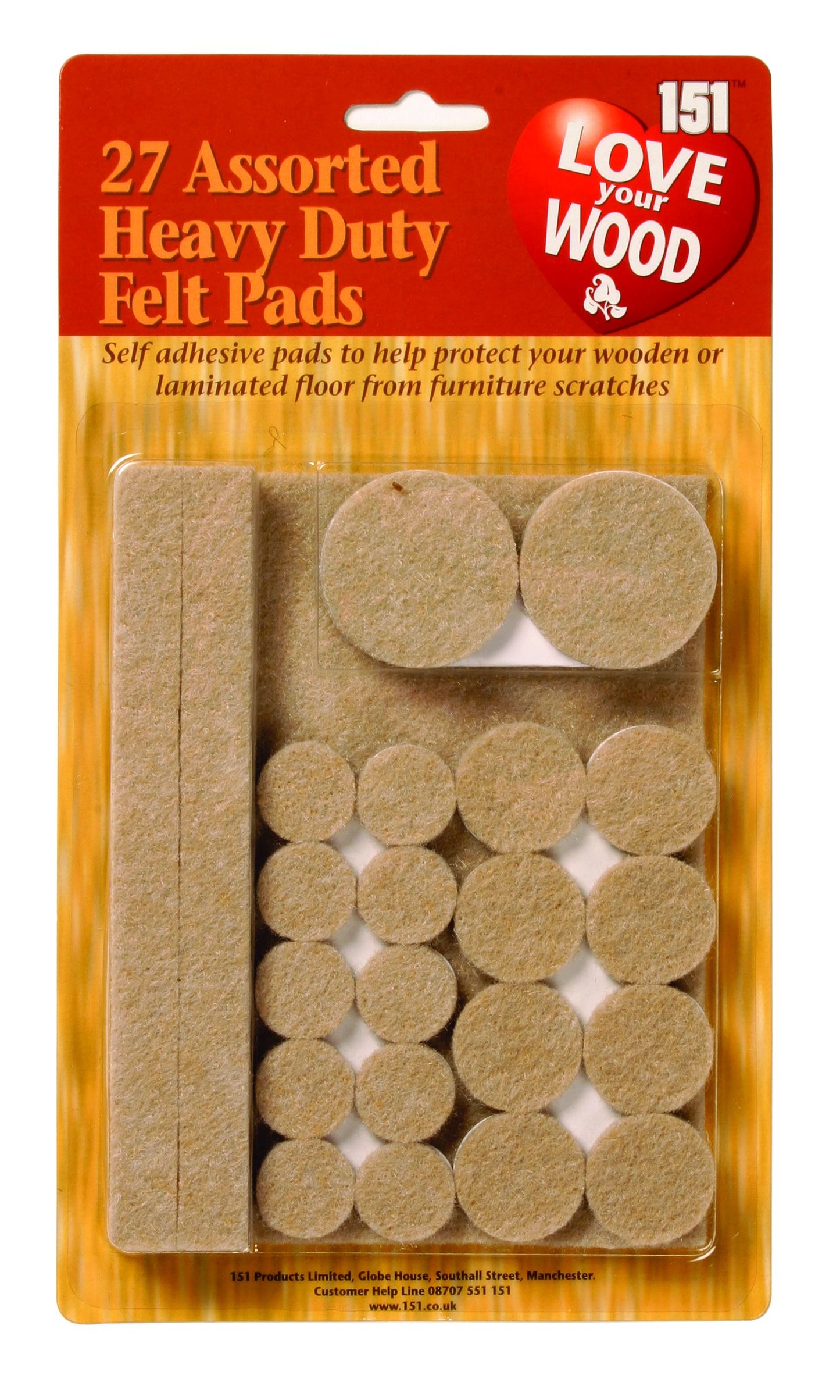 151 Love Your Wood Heavy Duty Felt Assorted 27 Pads
