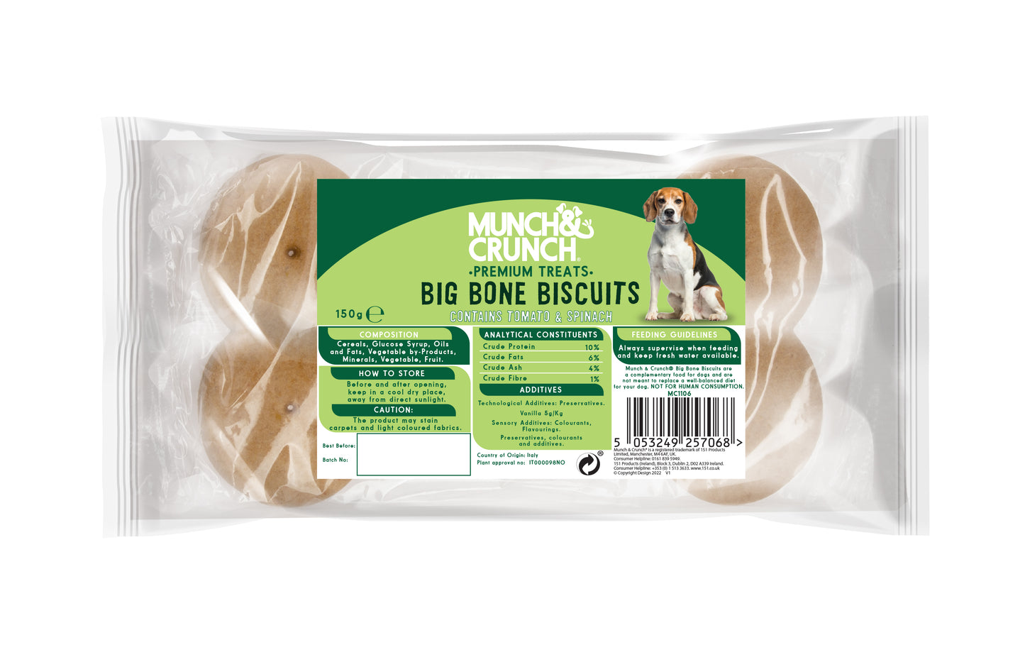 Biscuits gros os 3 paquets 150g