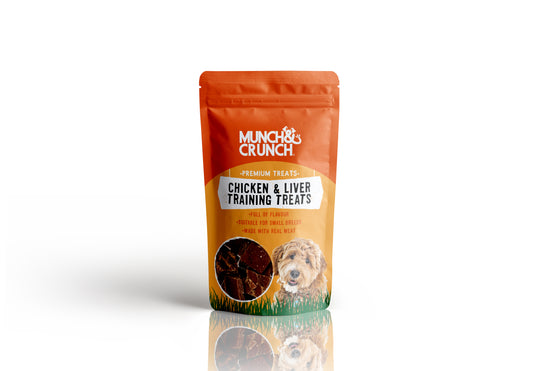 Friandises de dressage poulet et foie Munc Crunch 60g