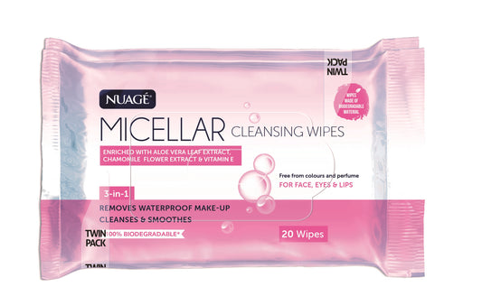 Lingettes Nettoyantes Micellaires Nuage 3-en-1 2 x 20 p.