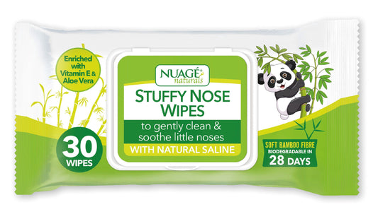 Lingettes pour le nez bouché en fibres de bambou Nuage Naturals, paquet de 30
