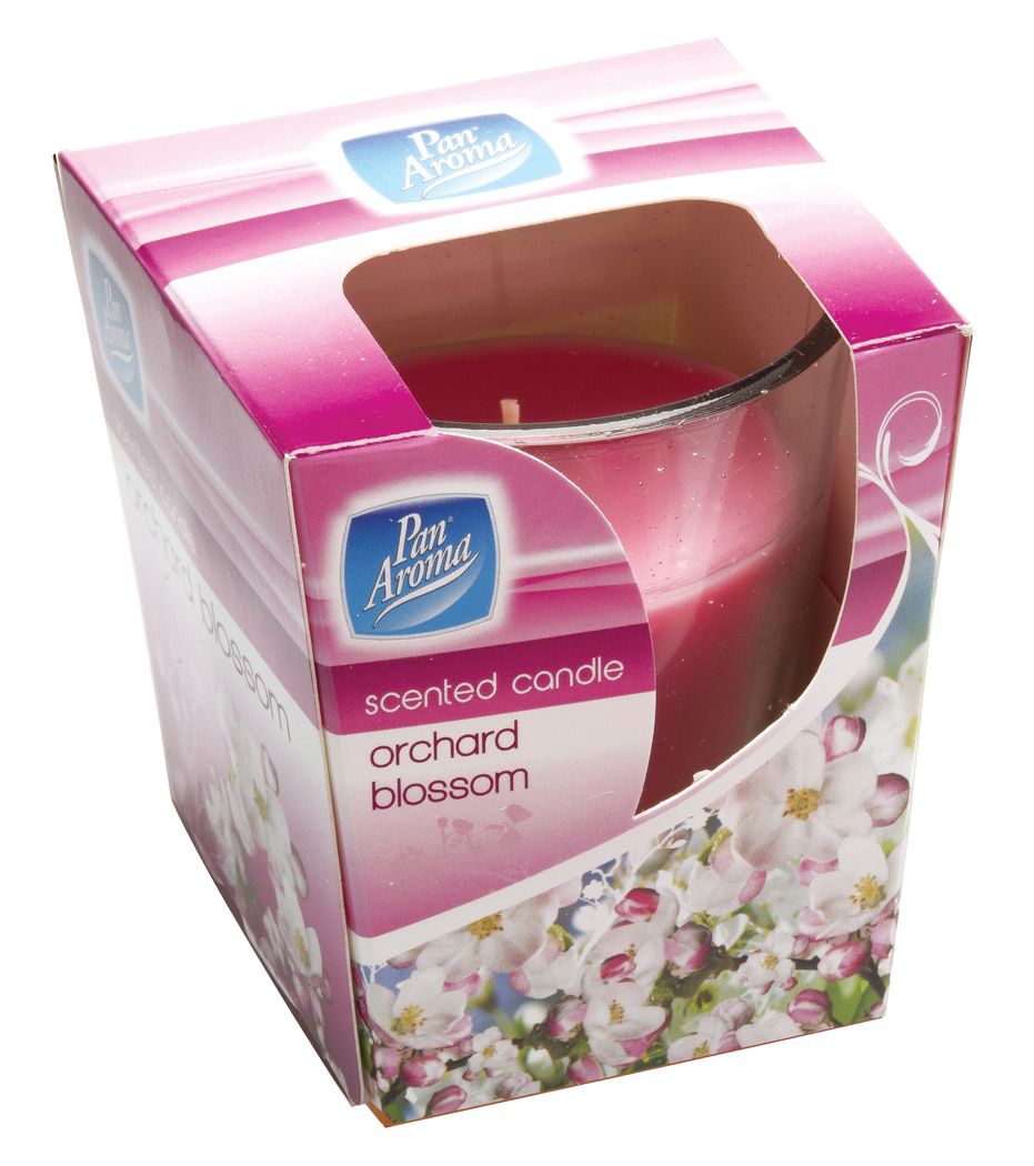 Bougie en verre transparent - Fleur de verger
