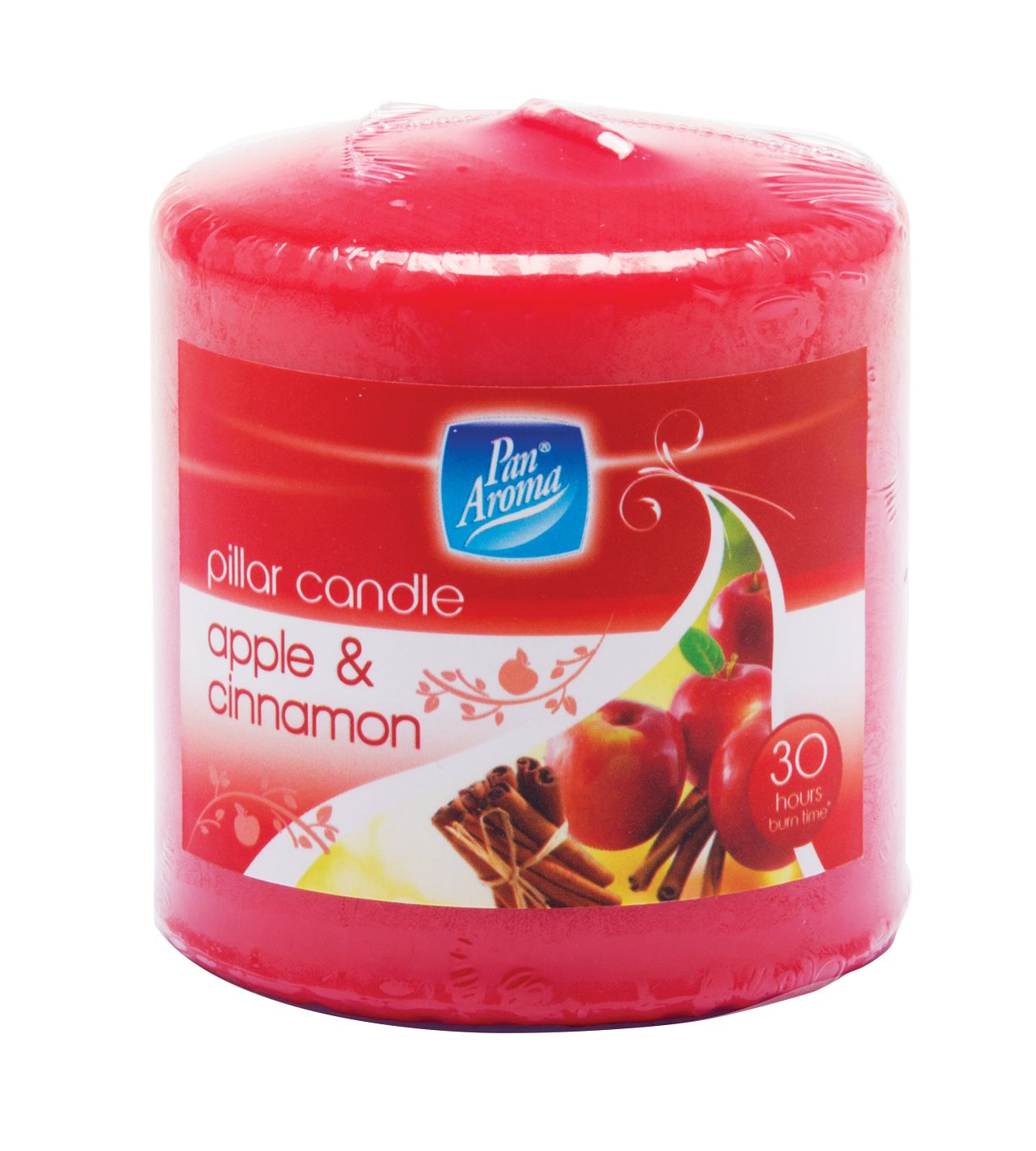 Bougie Pilier - 30 Heures - Pomme Cannelle