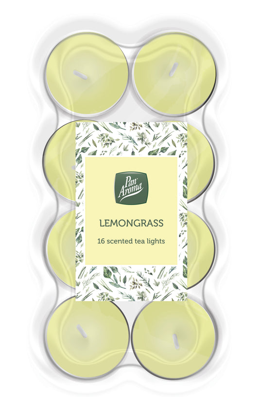 Bougies Chauffe-Plat Couleur - Citronnelle 16 pièces