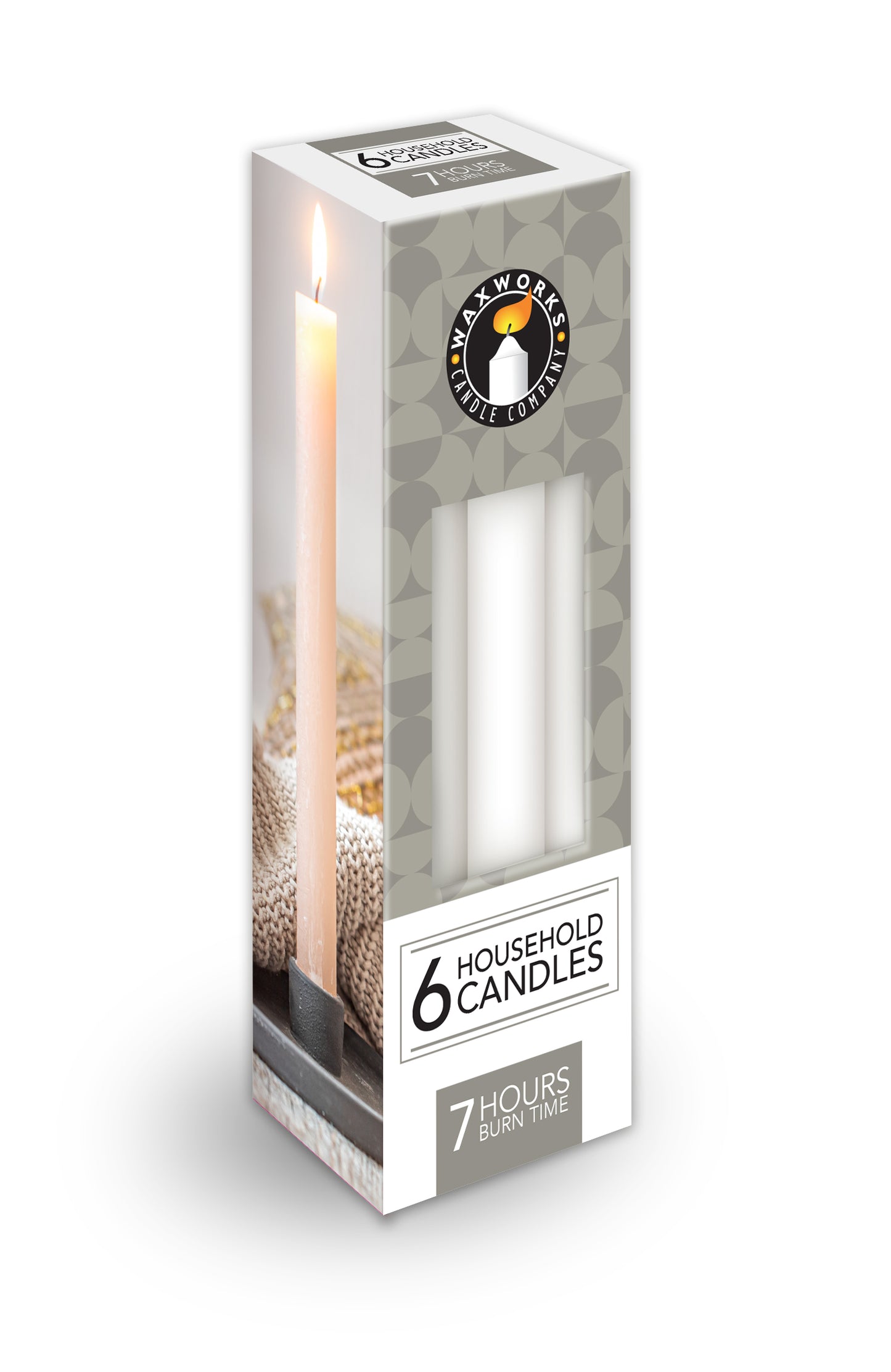 Chandelles domestiques – paquet de 6